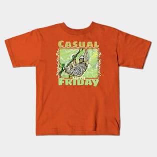 Casual Sloth Friday Kids T-Shirt